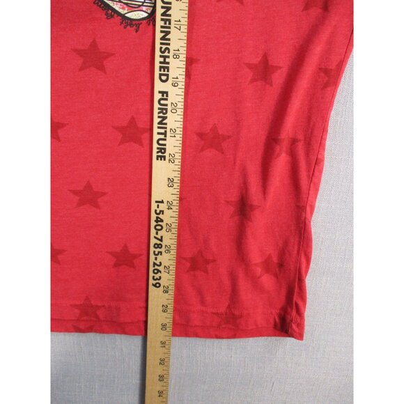 Love In Faith XL Red Star Graphic T-Shirt - Picture 7 of 9